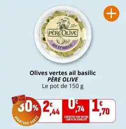 Coccinelle Express Olives vertes ail basilic père olive offre