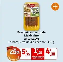 Coccinelle Express Brochettes de dinde mexicaine le gaulois offre