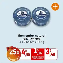 Coccinelle Express Thon entier naturel petit navire offre