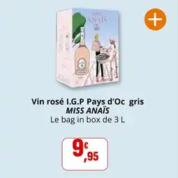 Coccinelle Express Vin rosé i.g.p pays d'oc gris miss anaïs offre