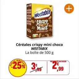Coccinelle Express Céréales crispy mini choco weetabix offre