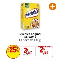 Coccinelle Express Céréales original weetabix offre