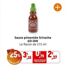 Coccinelle Express Sauce pimentée sriracha go-tan offre