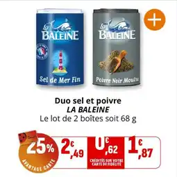 Coccinelle Express Duo sel et poivre la baleine offre