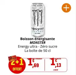 Coccinelle Express Boisson énergisante monster offre