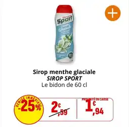 Coccinelle Express Sirop menthe glaciale sirop sport offre