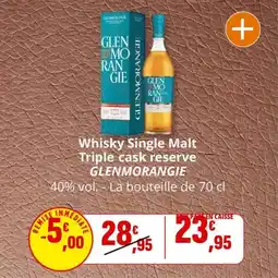 Coccinelle Express Whisky single malt triple cask reserve glenmorangie offre