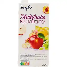 Carrefour SIMPL Nectar multifruits offre