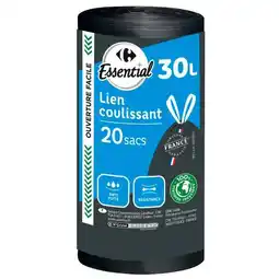 Carrefour CARREFOUR 20 sacs poubelle 30 L offre