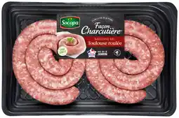 Carrefour Market Saucisse de Toulouse roulée façon charcutière SOCOPA offre