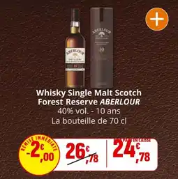 Coccinelle Express Whisky single malt scotch forest reserve aberlour offre