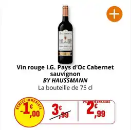 Coccinelle Express Vin rouge i.g. pays d'oc cabernet sauvignon by haussmann offre