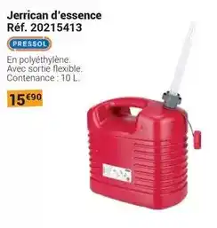 Gamm vert Essence - jerrican d'essence offre