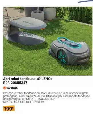Gamm vert Gardena - abri robot tondeuse offre