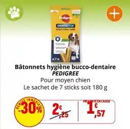 Coccinelle Express Bâtonnets hygiène bucco-dentaire pedigree offre