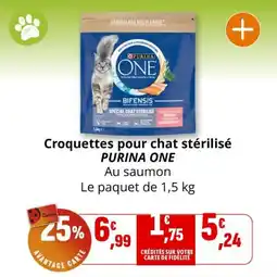 Coccinelle Express Croquettes pour chat stérilisé purina one offre
