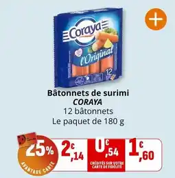 Coccinelle Supermarché Coraya - bâtonnets de surimi offre