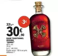E.Leclerc Bumbu - rhum traditionnel original offre