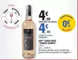 E.Leclerc E.leclerc - aop corse rosé terres ocres offre