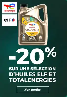 Feu Vert Sur une sélection d'huiles elf et totalenergies offre