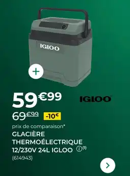 Feu Vert Glacière thermoélectrique 12/230v igloo offre