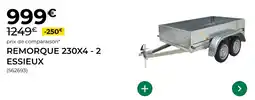 Feu Vert Remorque 230x4 2 essieux offre