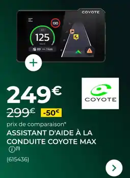 Feu Vert Assistant d'aide à la conduite coyote max offre