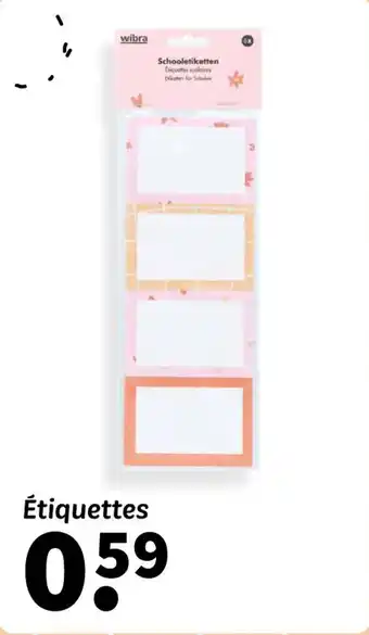 Wibra Étiquettes offre