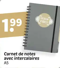 Wibra Carnet de notes avec intercalaires offre