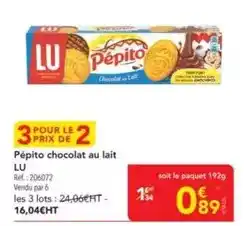 METRO Lu - pépito chocolat au lait offre