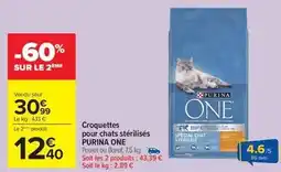 Carrefour Purina - croquettes pour chats stérilisés one offre