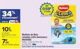 Carrefour Huggies - maillons de bain jetables little swimmers offre