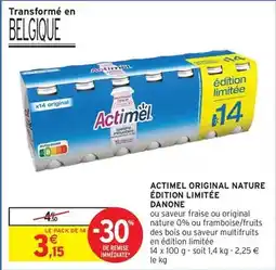 Intermarché Danone - actimel original nature édition limitée offre
