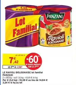 Intermarché Panzani - le ravioli bolognaise offre