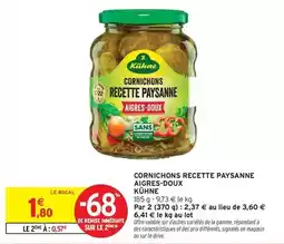 Intermarché Signal - cornichons recette paysanne aigres-doux offre