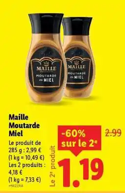 Lidl Maille Moutarde Miel offre