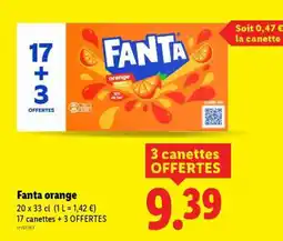 Lidl Fanta Orange offre