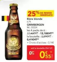 METRO Grimbergen - bière blonde offre