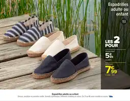 Carrefour Market Espadrilles adulte ou enfant offre