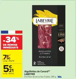 Carrefour Market LABEYRIE Aiguillettes de Canard offre