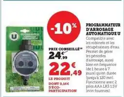Super U Programmateur d'arrosage automatique U offre
