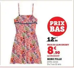 Super U Robe Fille offre