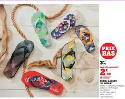 Super U Tongs Adulte ou Enfant offre