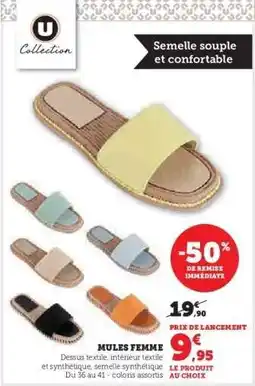 Super U Mules Femme offre