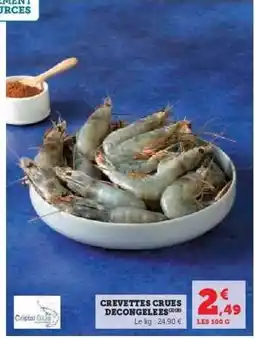 Hyper U Crevettes crues décongelées offre