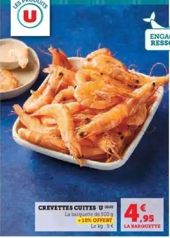 Hyper U CREVETTES CUITES U offre