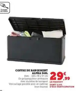 Hyper U Coffre de rangement alpha offre