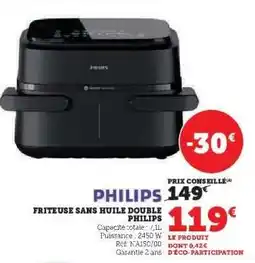 Hyper U PHILIPS Friteuse sans huile double offre