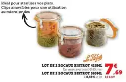 Hyper U Lot de 2 bocaux Bistrot offre