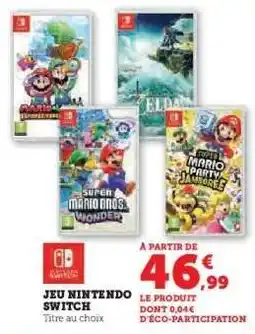 Hyper U Jeu Nintendo Switch offre